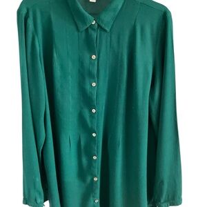 J. Jill Green Button Down Shirt